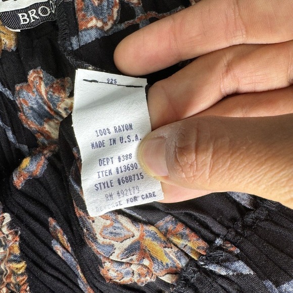 Vtg Broomskirt Maxi Skirt Womens XL Floral Boho Lucia Lukken USA - Picture 9 of 10